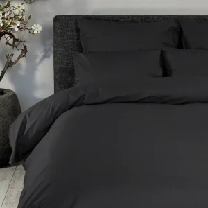 * Dekbedovertrek Uni 200TC Steenkool 140x200/220cm